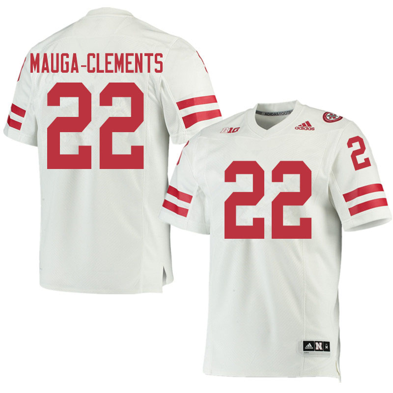 Men #22 Eteva Mauga-Clements Nebraska Cornhuskers College Football Jerseys Sale-White